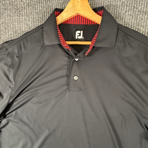 FootJoy Other - FootJoy Golf Polo Shirt Mens L Black Athletic‎ Fit Performance Country Club PGA